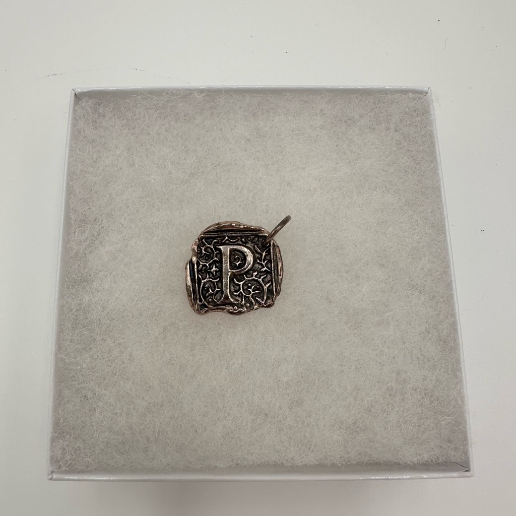 Nwot Waxing Poetic Silver .925 Century Insignia Initial P Charm
